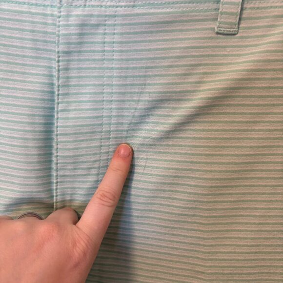 Jack Snicklaus Golf Shorts Men's Size 38 Ocean Blue Green Stripped 9" NWT - Picture 6 of 12